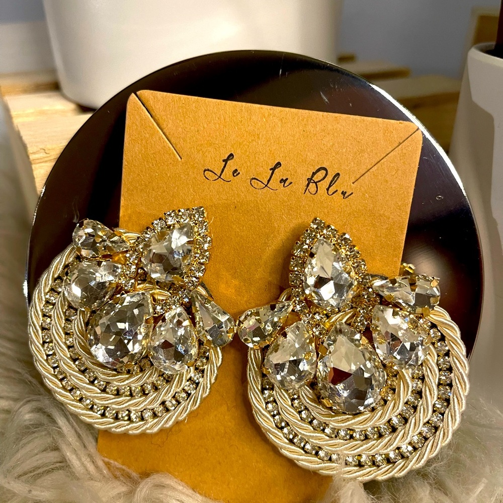 Le La Blu Champagne earrings